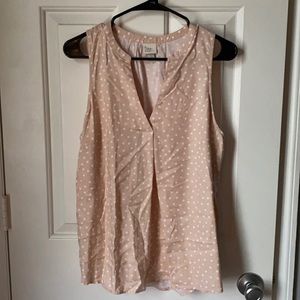 Pink and White Polka Dot Dress Top